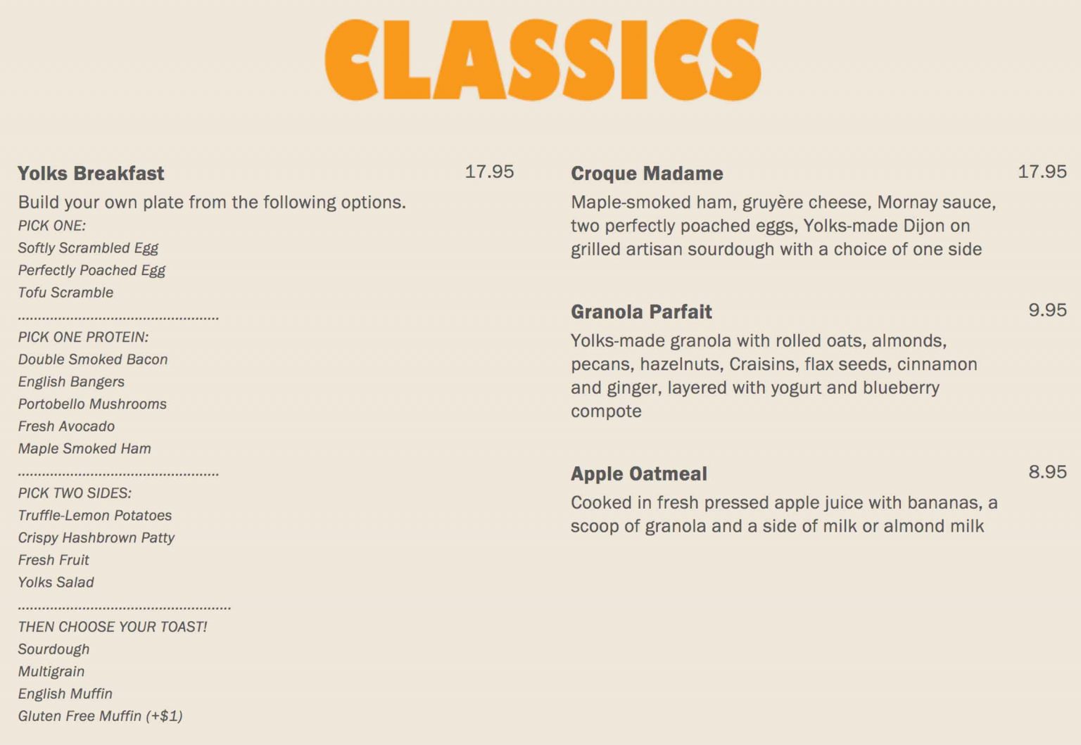 Broadway でゆっくりブランチを楽しもう【Yolks】