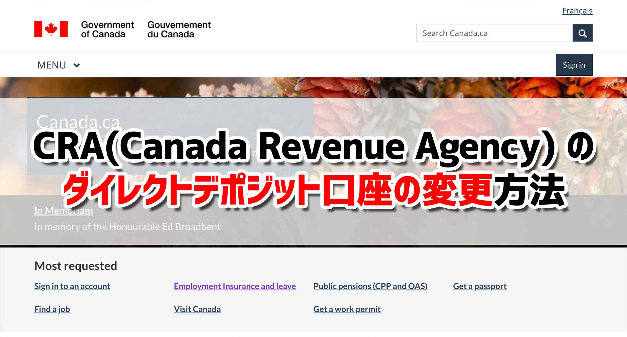 canada revenue agency change direct deposit